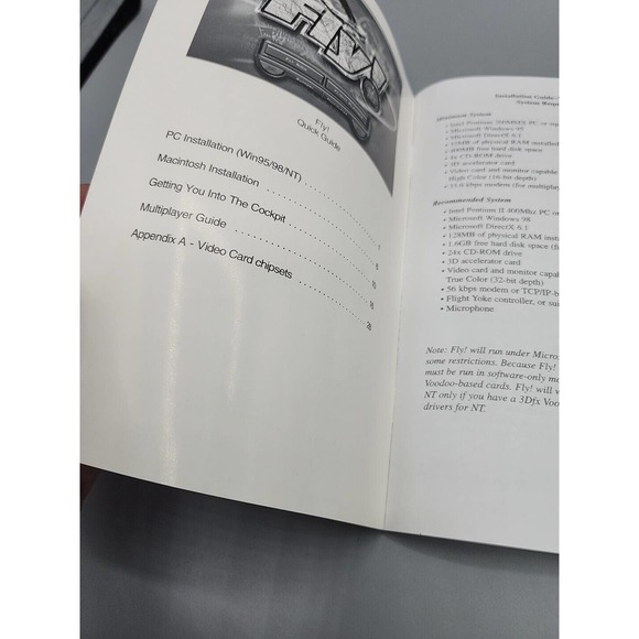 Fly2k Flight Simulator Windows 95 98 NT Big Box Brand New 3 CDs Manual & Box - Picture 8 of 14